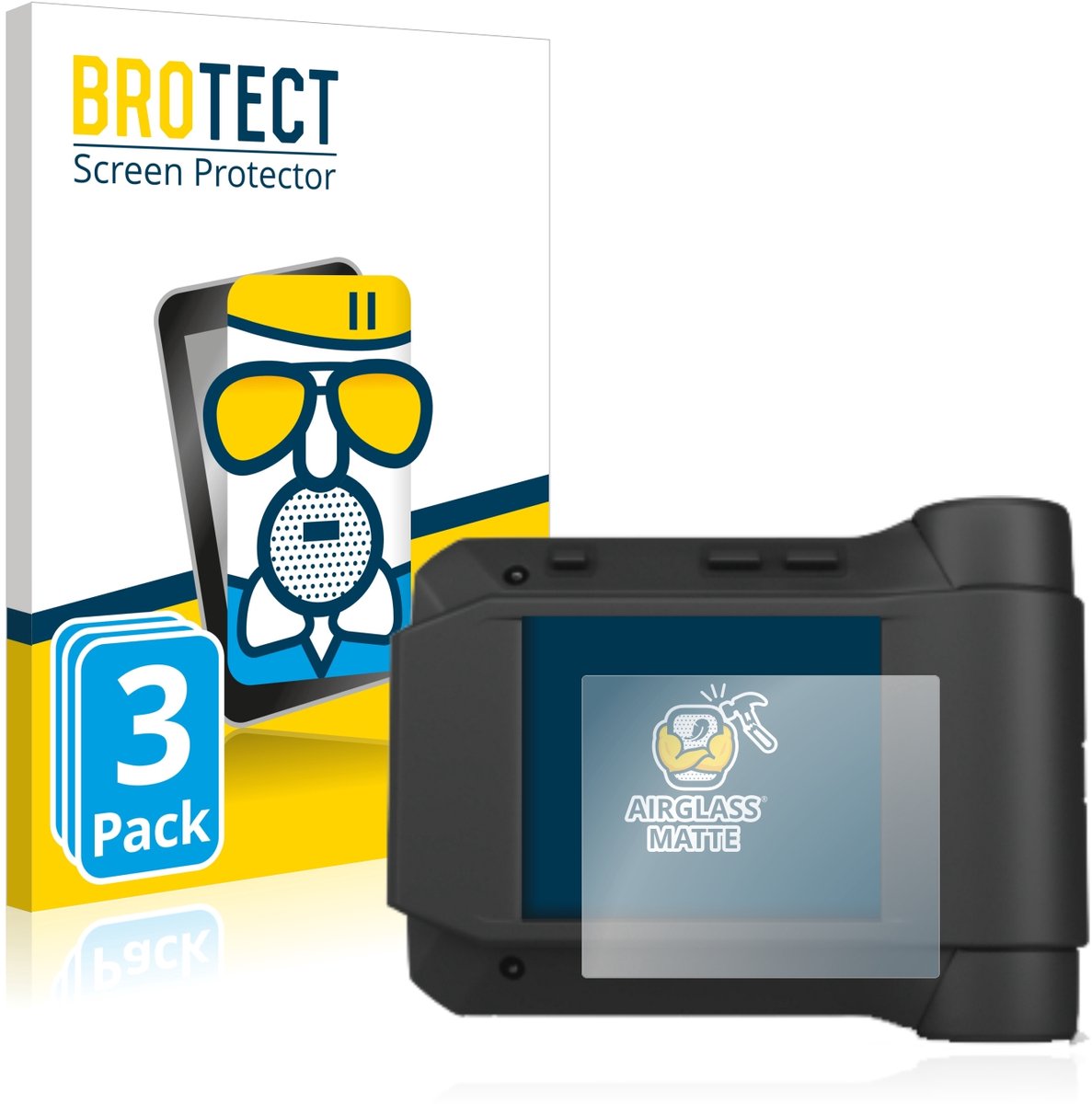 BROTECT - Screenprotector voor Swissphone s.Quad X35 - Folie Beschermfolie Beschermglas matte 3 Stuks