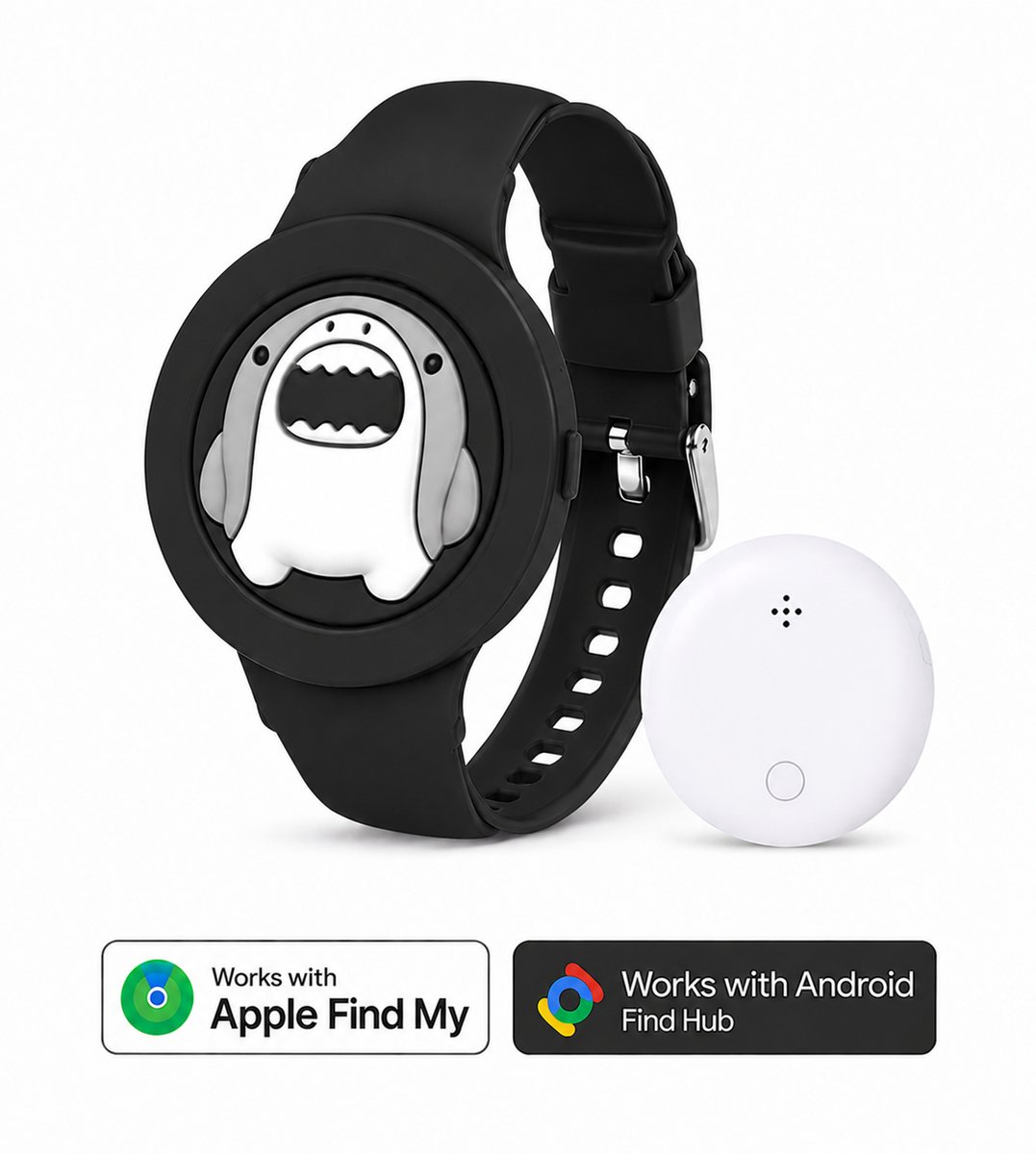 Kinderhorloge - gps armband – werkt met Apple Find My - Kinderhorloge met gps - Bluetooth Tracker – Kinderhorloge jongen - Kinderhorloge meisje - Waterdicht – Inclusief tracker - Met geluidssignaal