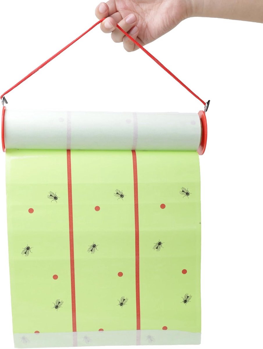 SnelShoppen - Flycatcher Plakrol XXL 10 M - Ecologische Vliegenval Zonder Chemicaliën - Effectief Tegen Vliegen & Fruitvliegen - Voor Binnen/Buiten: H