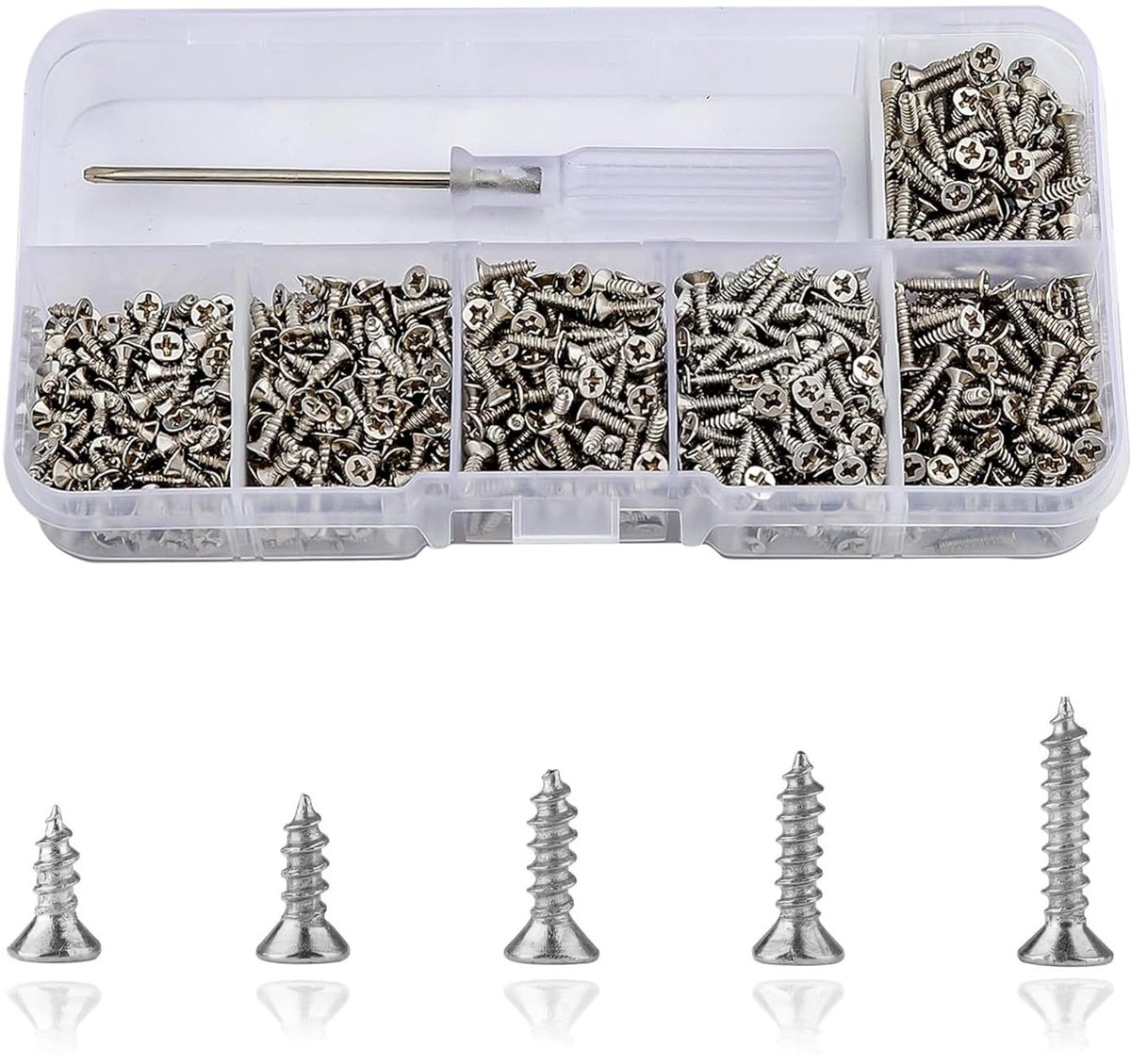 1000 Stuks Kleine Schroef Platte Kop 5/6/7/8/10 mm Zelftappende Schroef voor DIY Scharnier Lade Poppenhuis