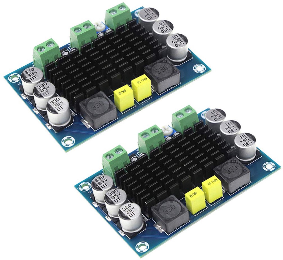 SnelShoppen - 2x TPA3116 100W Power Amplifier Board DC 12V 24V Mono-channel Digitale Stereo Audio Amplifier Module voor Feest, Camping en Thuisgebruik