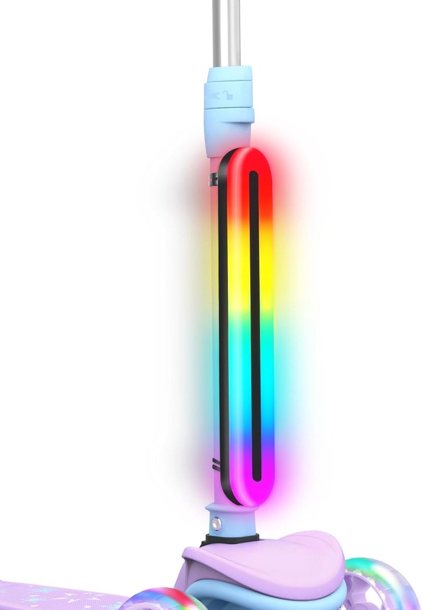 SnelShoppen - LED Scooter Frame Light voor Avondritten, 11 Flitsende Effecten, Batterij Aangedreven, Geschikt voor Scooters en E-Scooters, Coole Acces