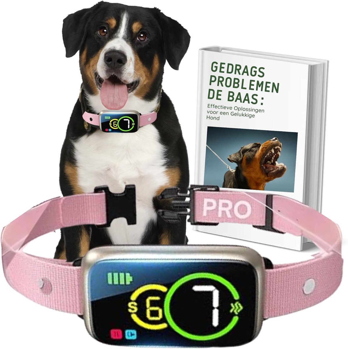 SnelShoppen - Anti Bark Band PRO voor Honden - Anti-Barking Halsband zonder Schokken - Oplaadbare en Waterdichte Trainingsband voor Kleine en Grote Ho