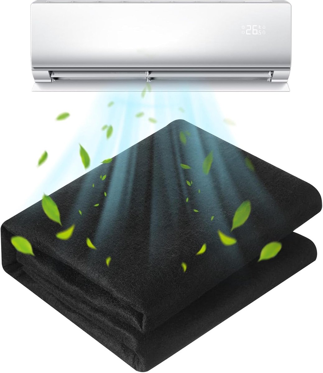 SnelShoppen - Activated Carbon Filter Mat voor Luchtzuiveraar, 3 mm Dikte, Zwart, Snijbaar op Maat, Effectieve Geur- en Vervuilingsfilter voor Keuken