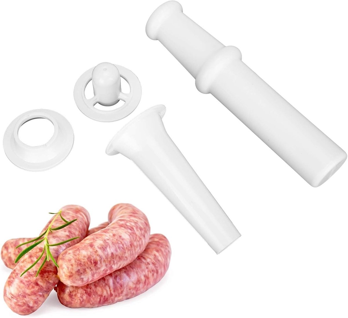 SnelShoppen - Food Mill Accessoire voor Keukenmixers met Universele Vulling + Worst Filler Mondstuk + Cube Accessoire voor Vleesmolen Maat 5 - Ideaal