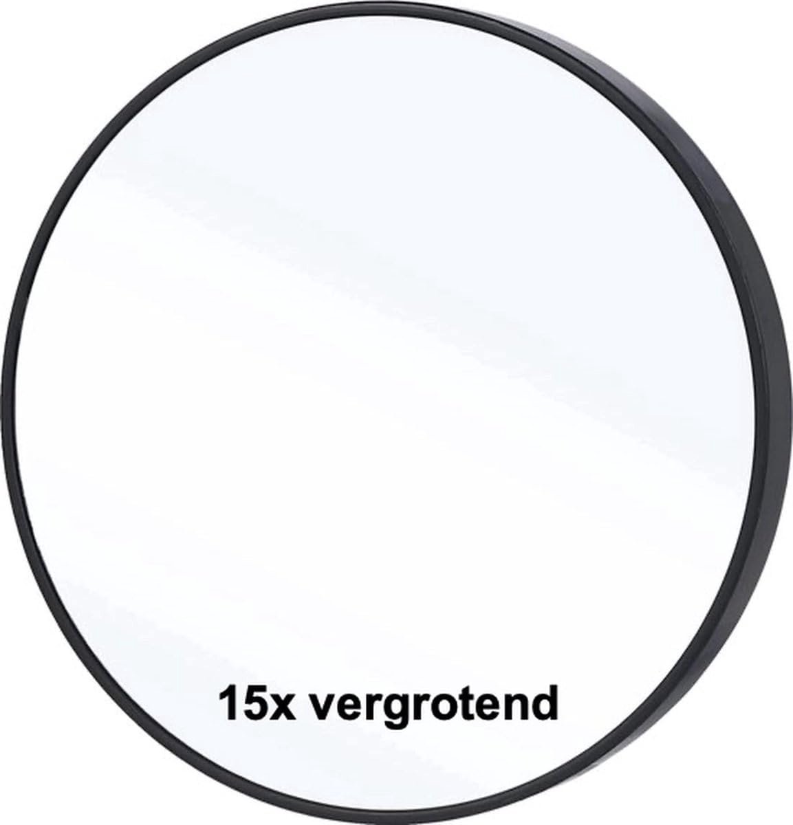 SnelShoppen - Vergrotende Spiegel - 15x Vergroting - Suction Cups - Make-up Spiegel - Handige Verzorgingsspiegel - Diameter 8 cm - Ideaal voor Scheren