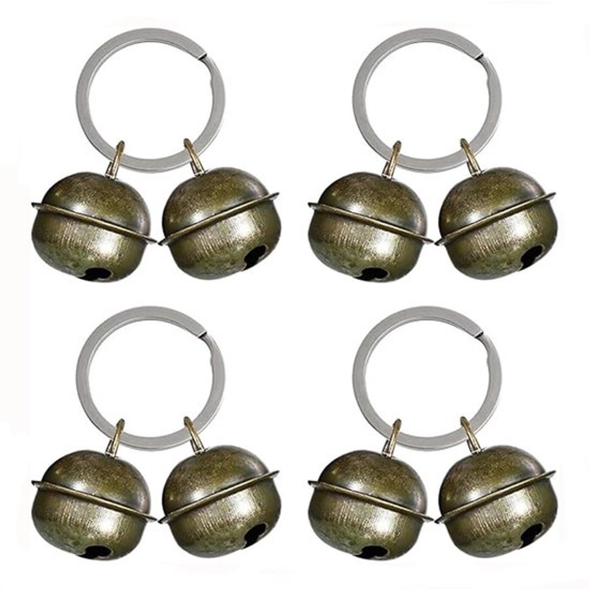 Kattenbel, 4 stuks, extra luide klokken voor kat en hond, huisdier, tracker, bel, hondenbel voor halsband, hanger, klokken voor hond, kat, harnas