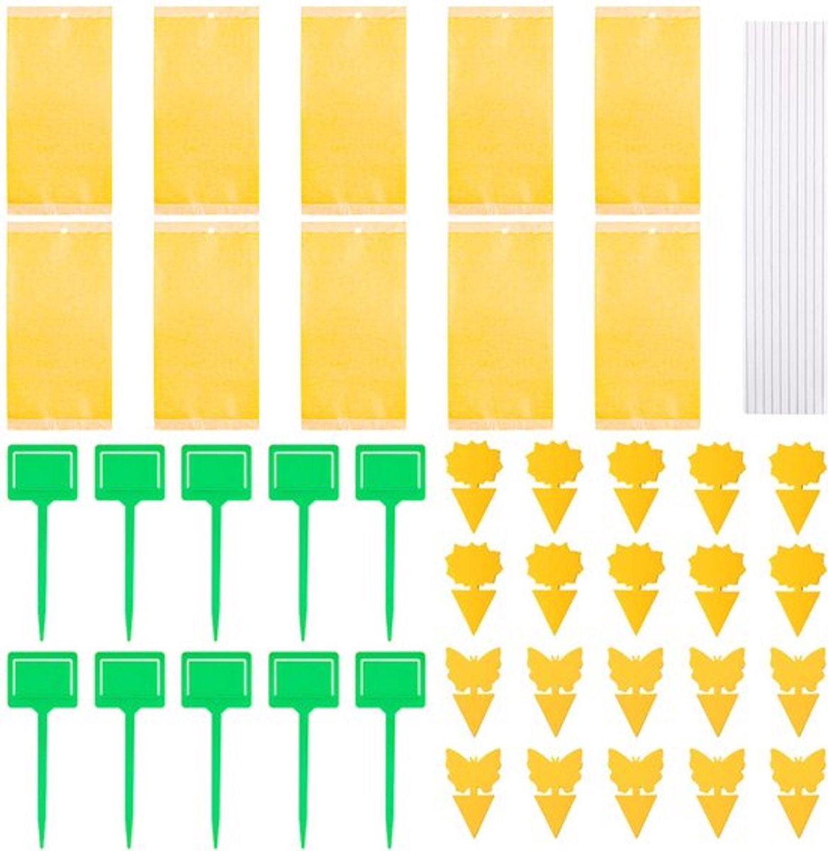 40 stuks Boards Fruit Fly Trap-set met patroon voor kamerplanten en potplanten ter bescherming tegen varenrouwmuggen
