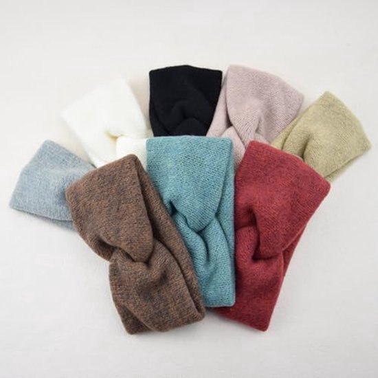 Dames Haarband, Crossover Haarband, Warme Haarbanden, Elastische Zachte Haarband, Wikkel Haaraccessoires, Geschikt voor het Dagelijks Leven, Yoga, Fitness, Groen