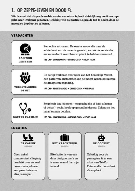 Image d'un plateau de jeu avec des suspects, des armes et des lieux.