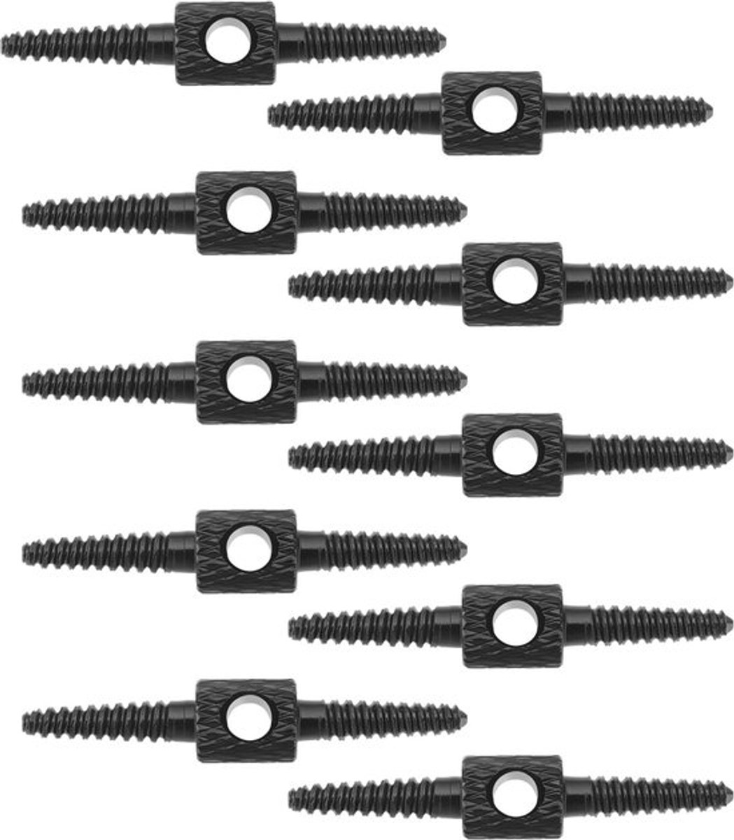 Verpakking van 10 Fietssnelkoppelingen voor Remkabels, 26 mm, Geschikt voor Mountainbikes, Racefietsen, Onderhoud en Aanpassing, Zwart
