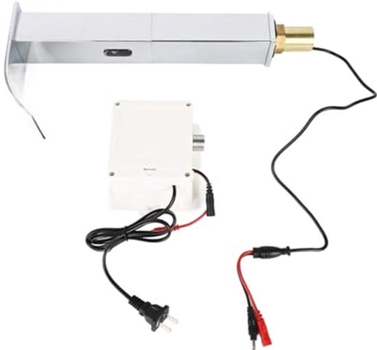 Automatische Infrared Sensor Kraan - Contactloze Waterbesparende Koper Inbouwkraan - G1/2", Zilver