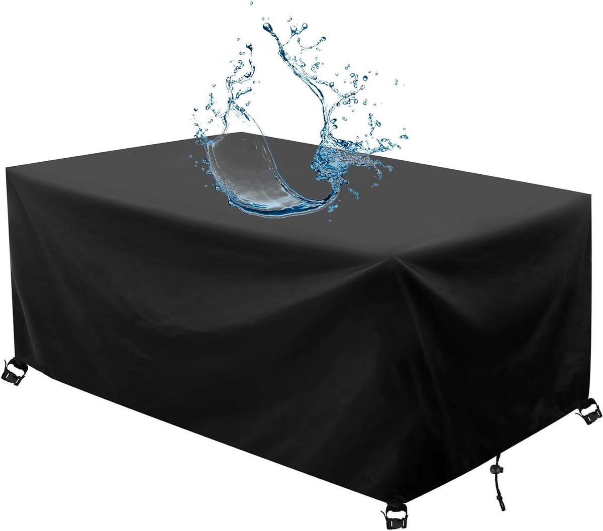 Tuinmeubelhoezen Waterdicht - Beschermhoezen Meubilair - Meubels Beschermen - Scheurbestendig Oxford - 155 x 90 x 110 cm - Zwart