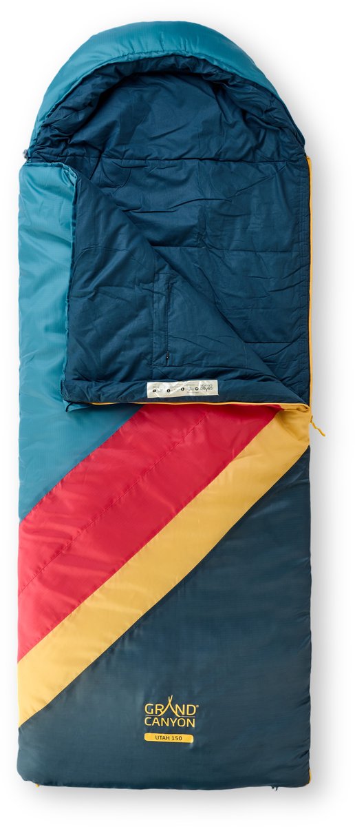 GRAND CANYON Schlafsack UTAH 150 KIDS Deckenschlafsack - Komfortabler Kinderschlafsack mit Organic Cotton Innenfutter und Rundum-Reißverschluss für Camping und Reisen van Grand Canyon — afbeelding 2