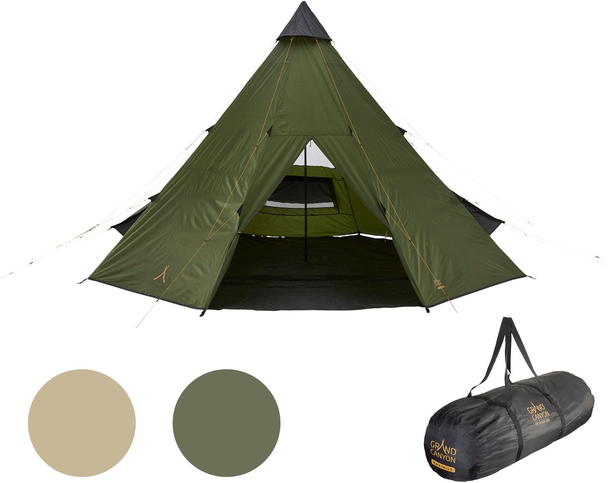 Grand Canyon Black Falls 8 Tipi Tent Groen