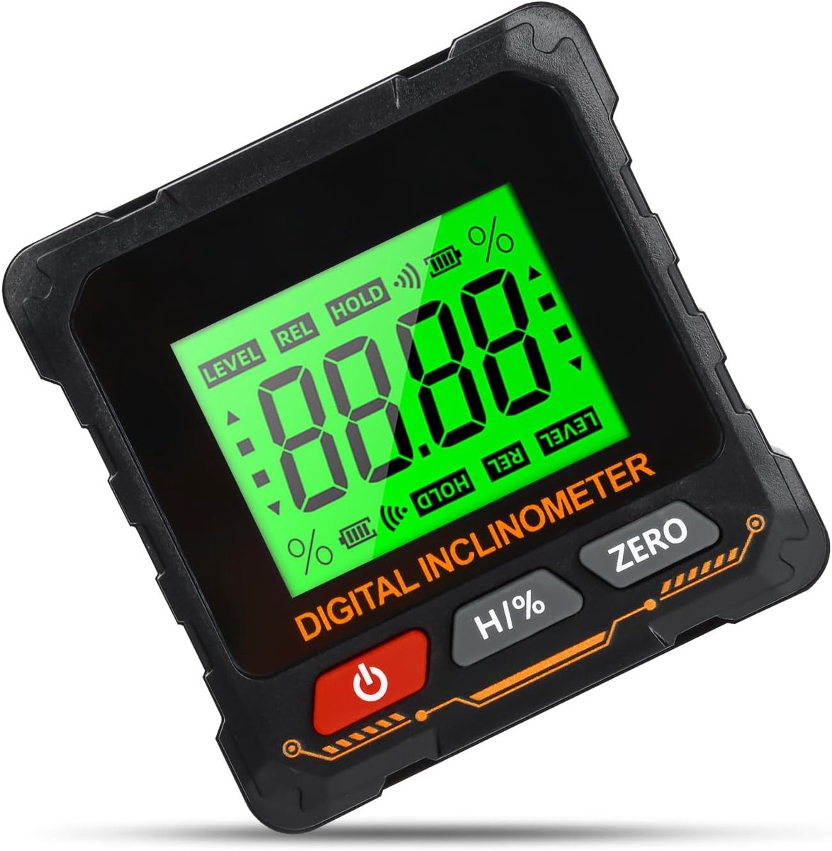 SnelShoppen - Digitale LCD-gradenboog met Magneetvoet, Multifunctionele Waterpas Hellingsmeter met Achtergrondverlichting, 360° Rotatiemeting Hoekmete