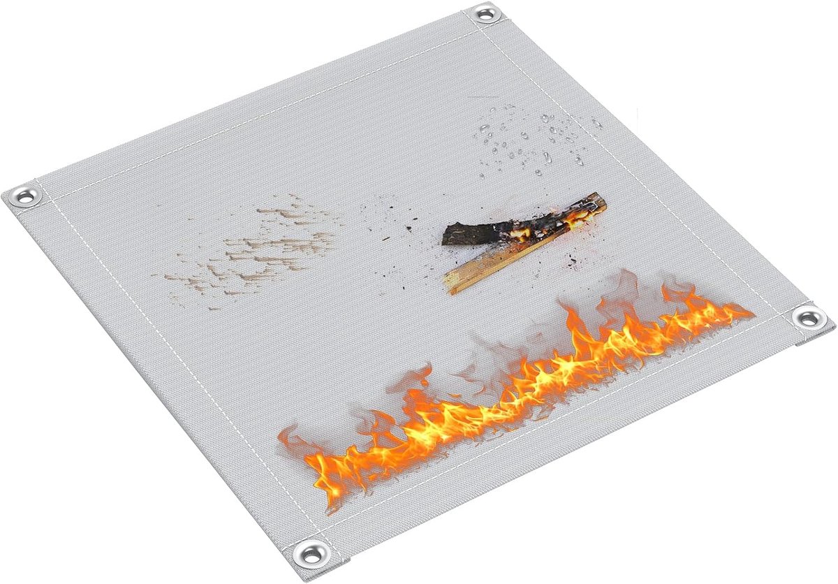 Thijox - Grill Matten voor Buiten Grill, 47x47 cm Vuurvaste BBQ Mat, Hittebestendige Fire Pit Pad, Waterdichte Barbecue Beschermer voor Gazons, Decks