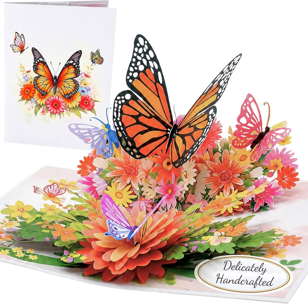 Thijox - Magic Moments® 3D Pop-up Wenskaart - Elegante Vlinder Wonderland Verjaardagskaart voor Vrouwen - Jubilea, Speciale Gelegenheden, Gepersonalis