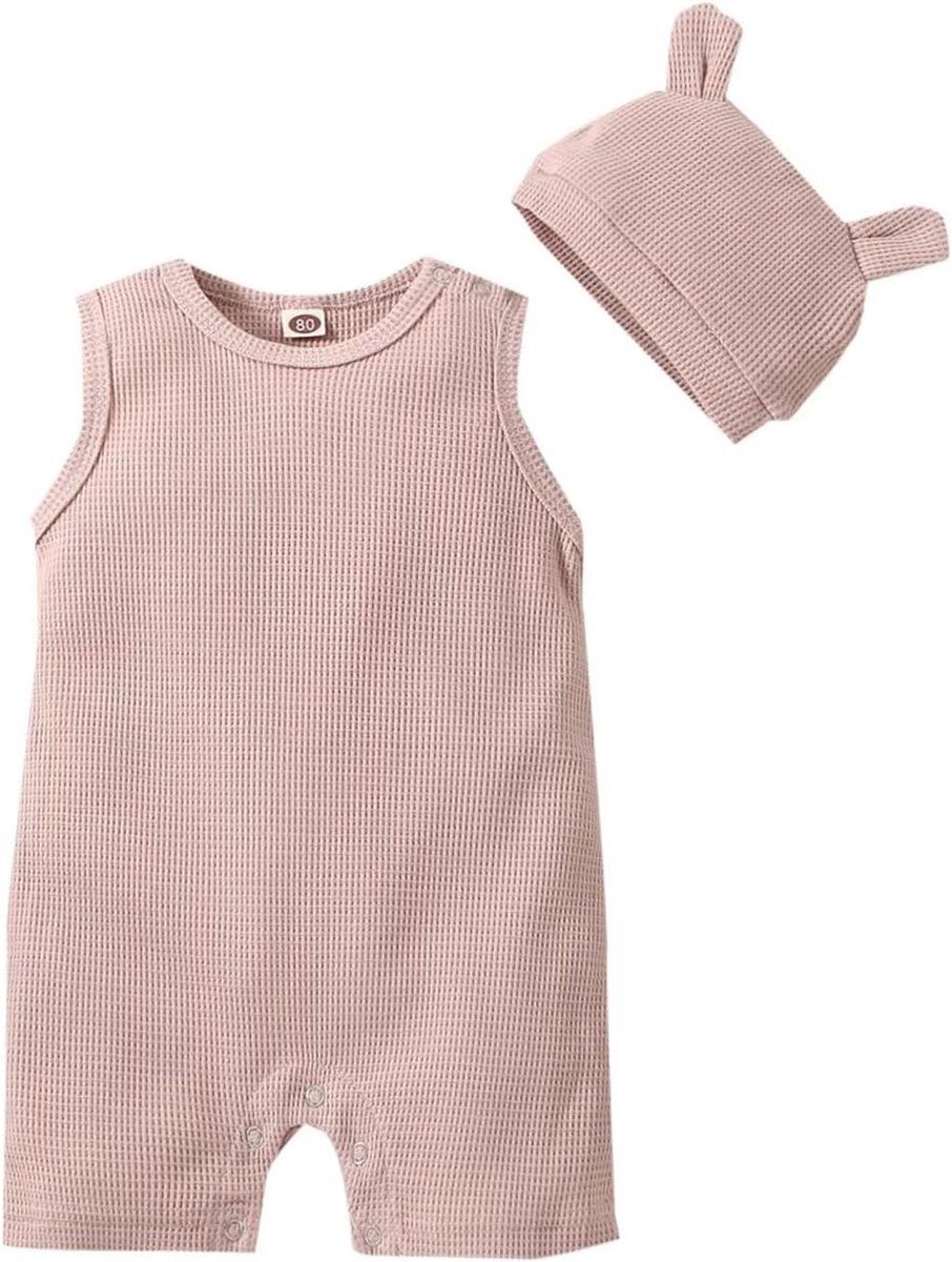 SnelShoppen - Kleding voor Peuters en Baby's, Mouwloze Romper, Overall, Bodysuit, Katoenen Sportpak, Comfortabele Outfits voor Jongens, Vrijetijdskled