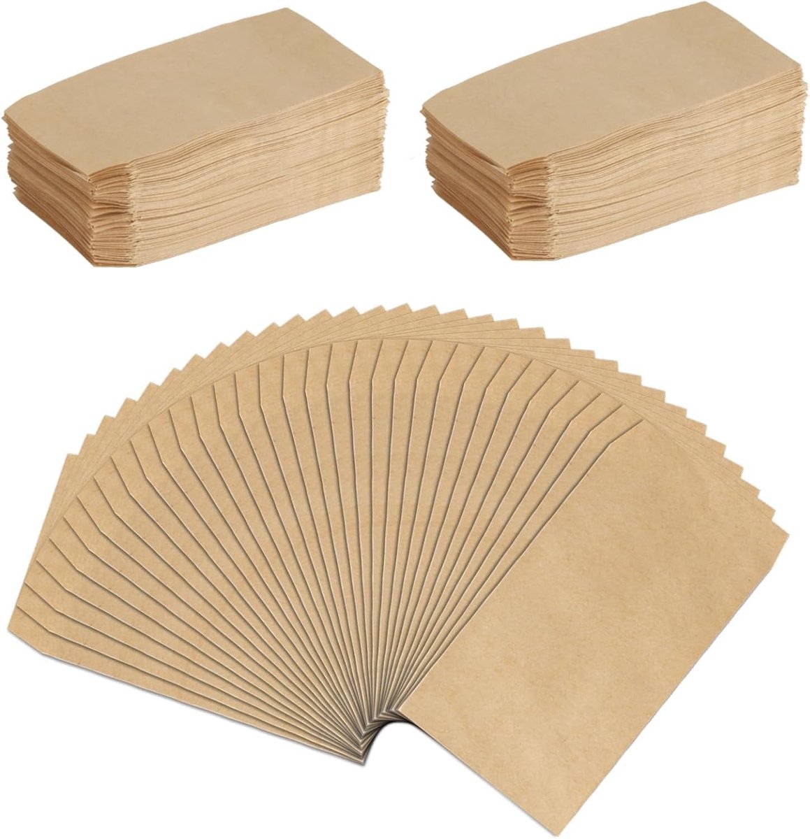 SnelShoppen - 300 STK Papieren Zakjes Kleine Zadenzakjes Mini Zaden Zakjes 6x11cm Kraftpapier Geschenkzakjes voor Bruiloft Ramadan Munten Sieraden Zaa