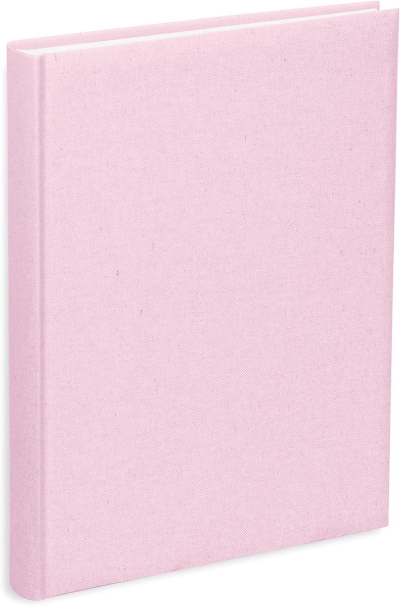 SnelShoppen - Fotoalbum Roze Katoen met Insteekvakken 21 x 28 cm voor 200 Foto's 13 x 18 cm - Perfect voor Herinneringen, Feesten en Kinderen