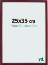 Your Decoration - Fotolijst 25x35 cm - MDF - Wijnrood Geveegd - Bologna
