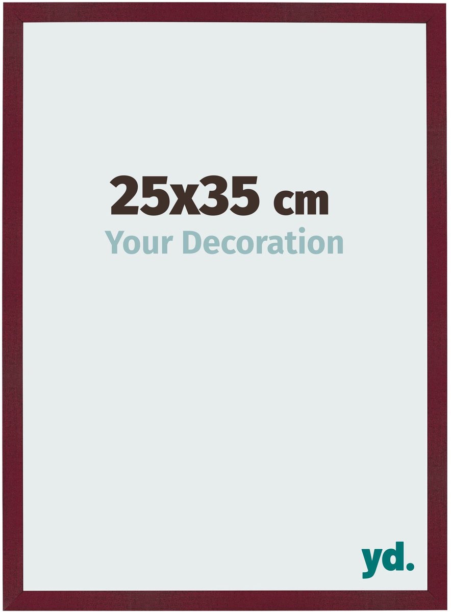 Your Decoration - Fotolijst 25x35 cm - MDF - Wijnrood Geveegd - Bologna