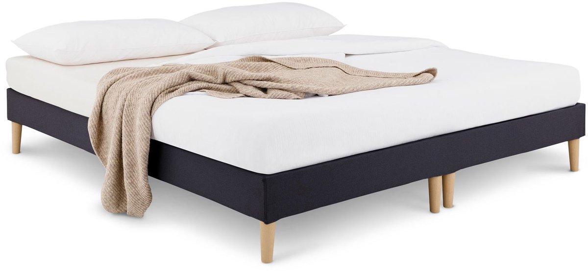 IDIMEX Futonbed RENNES 180x200 cm, gestoffeerd – Zwart