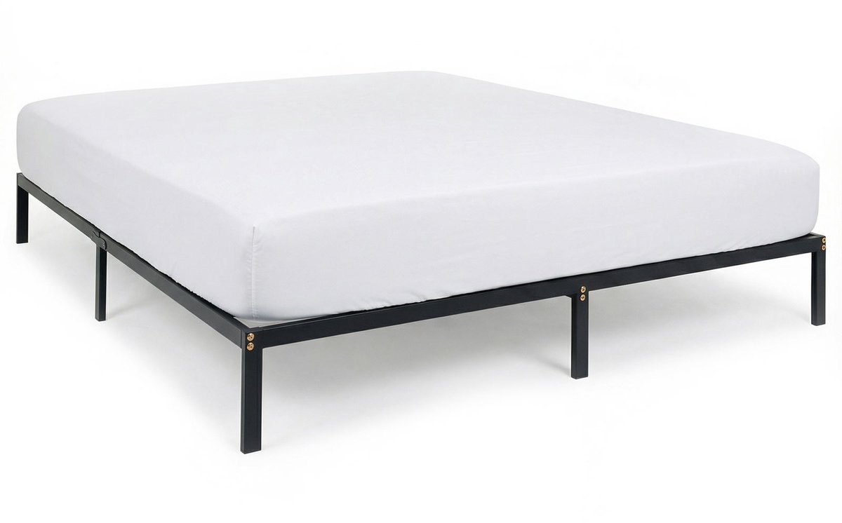 Futonbed TIDUR 180x200 cm van metaal – zwart