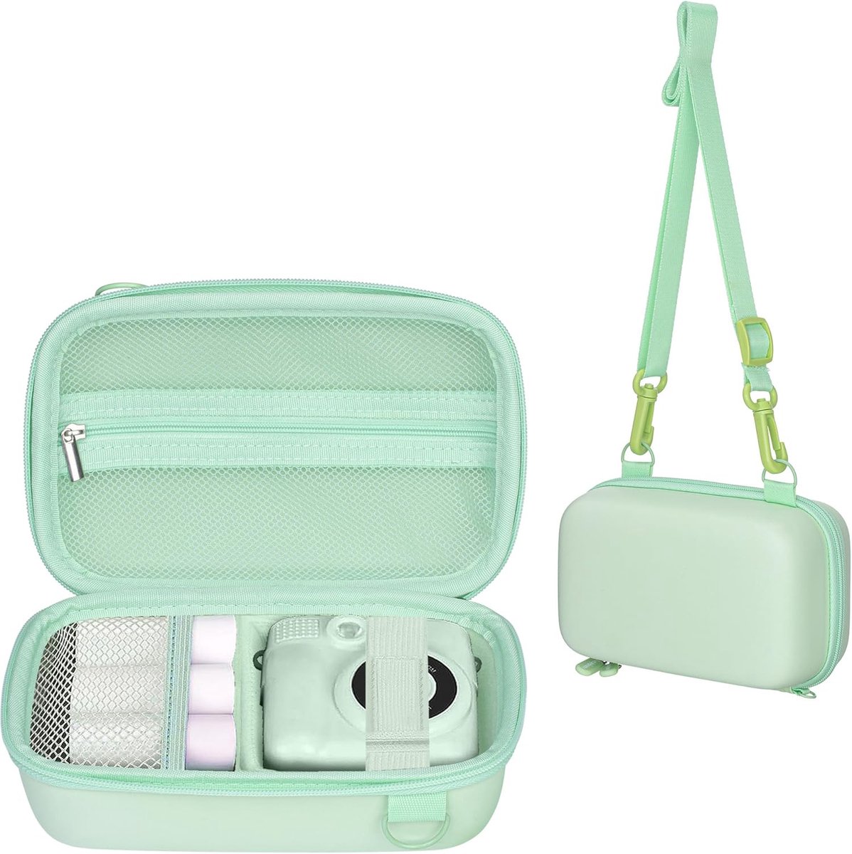 SnelShoppen - Kids Camera Case Groen - Shockproof, Waterproof, Scratch-resistant, Dustproof - Perfect voor Verjaardag, Kerst, Reizen, Kinderen
