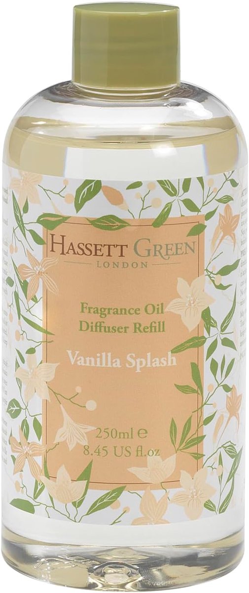 SnelShoppen - Vanilla Splash Geurolië Vervangingsfles voor Rietdiffuser - Grote 250ml Fles voor Langdurige Geur en Elegante Woonkamer Verfrissing
