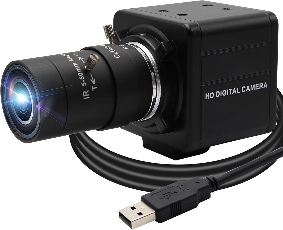 SnelShoppen - 4K Webcam met 10x Optische Zoom en 8.5MP CMOS Sensor - Ultra HD Video Camera voor Laptop en Desktop - Geschikt voor Windows, Mac, Linux