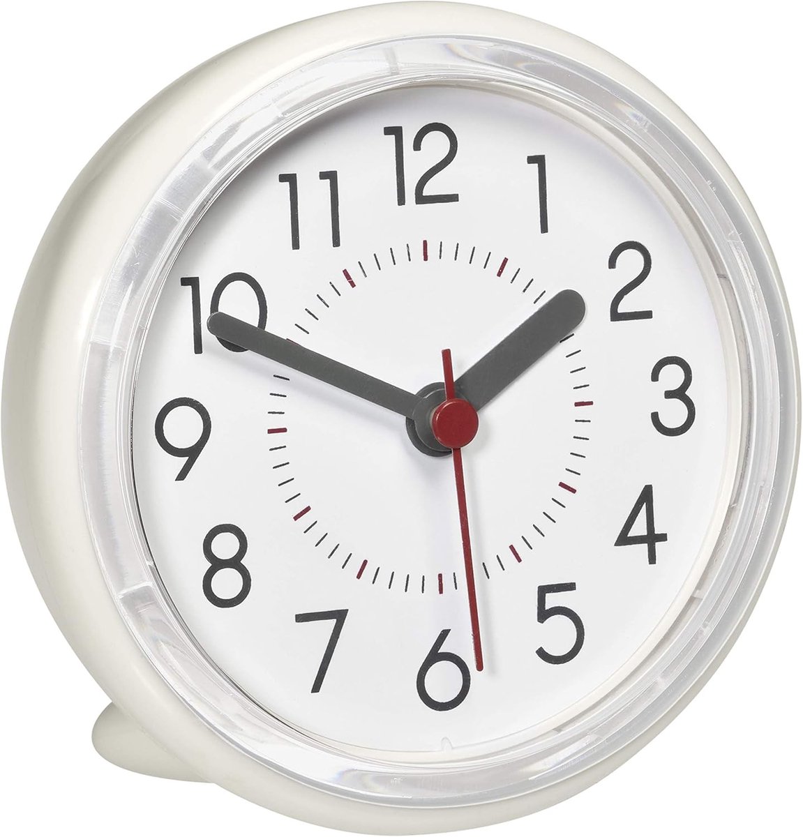 SnelShoppen - Analoge Badkamer Klok - Waterdicht - Quartz Klok - Crème Wit - 102x55x102mm - Makkelijk te Bevestigen - Ideaal voor Badkamer