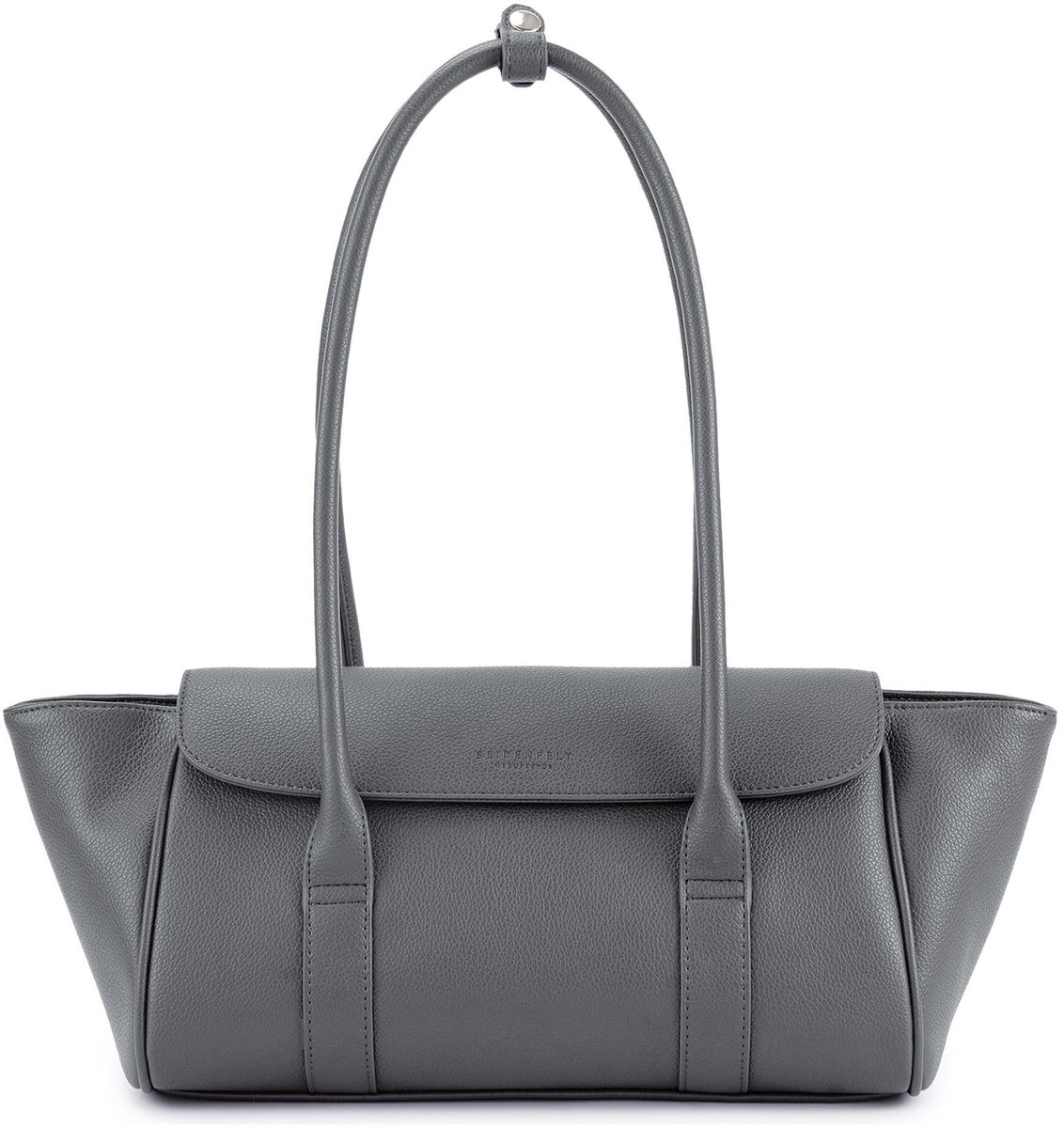SEIDENFELT MANUFAKTUR schoudertas Nelma East-West Shoulder Bag Light Grey grijs