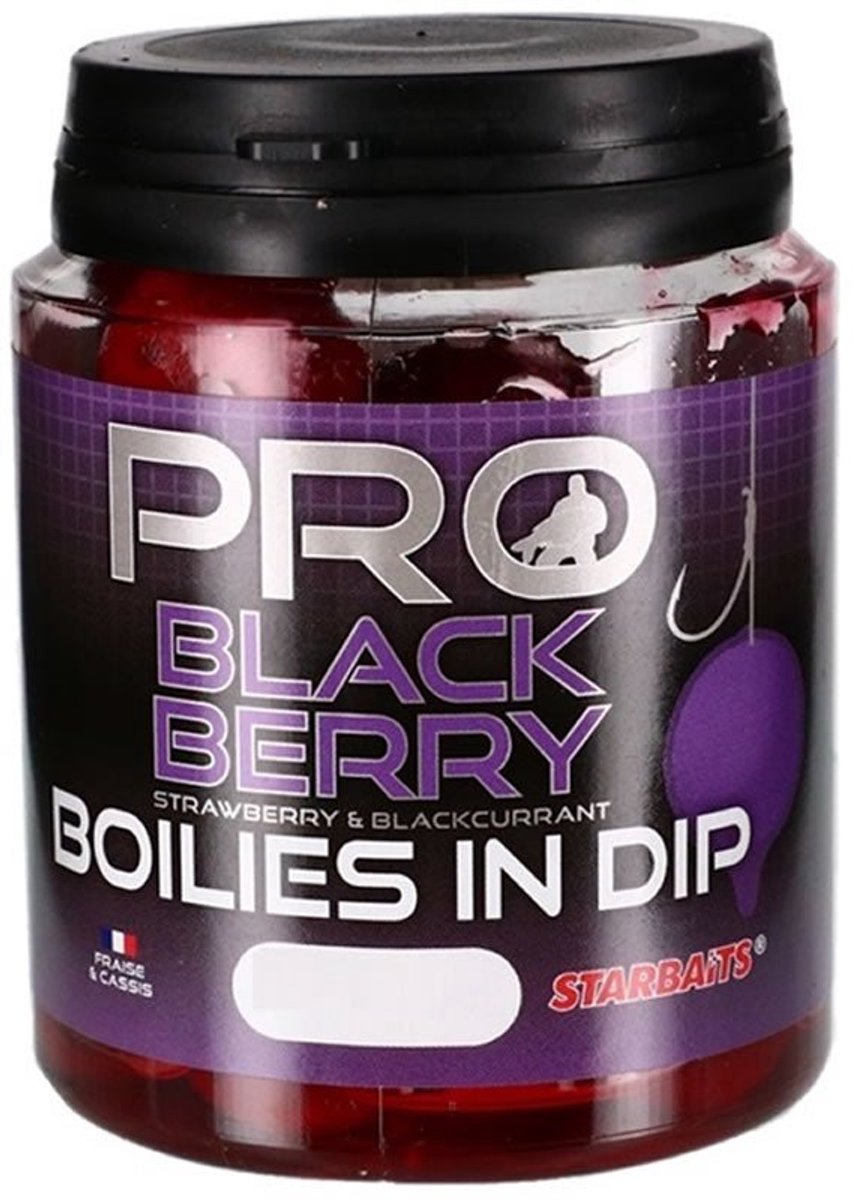 Starbaits Pro Boilies In Dip | 150g 20mm Black Berry
