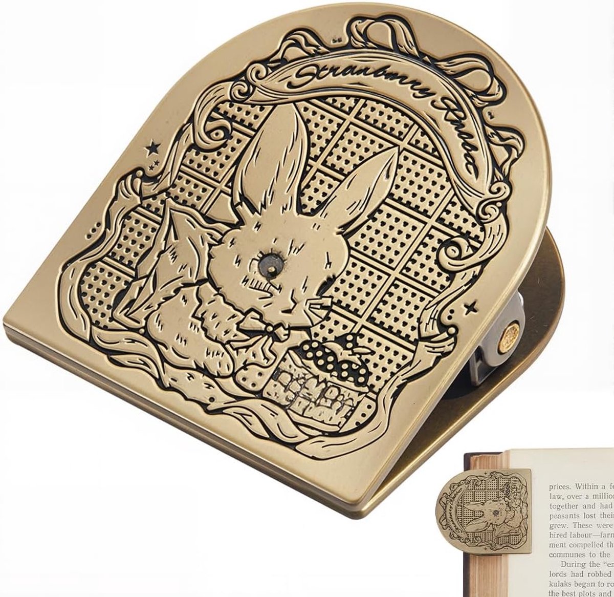 SnelShoppen - Vintage Rabbit Journal Clip - Metalen Boek Klemmen voor Notitieboek - Antieke Bronzen Decoratie - Duurzame Alloy Binder Clips - Perfect