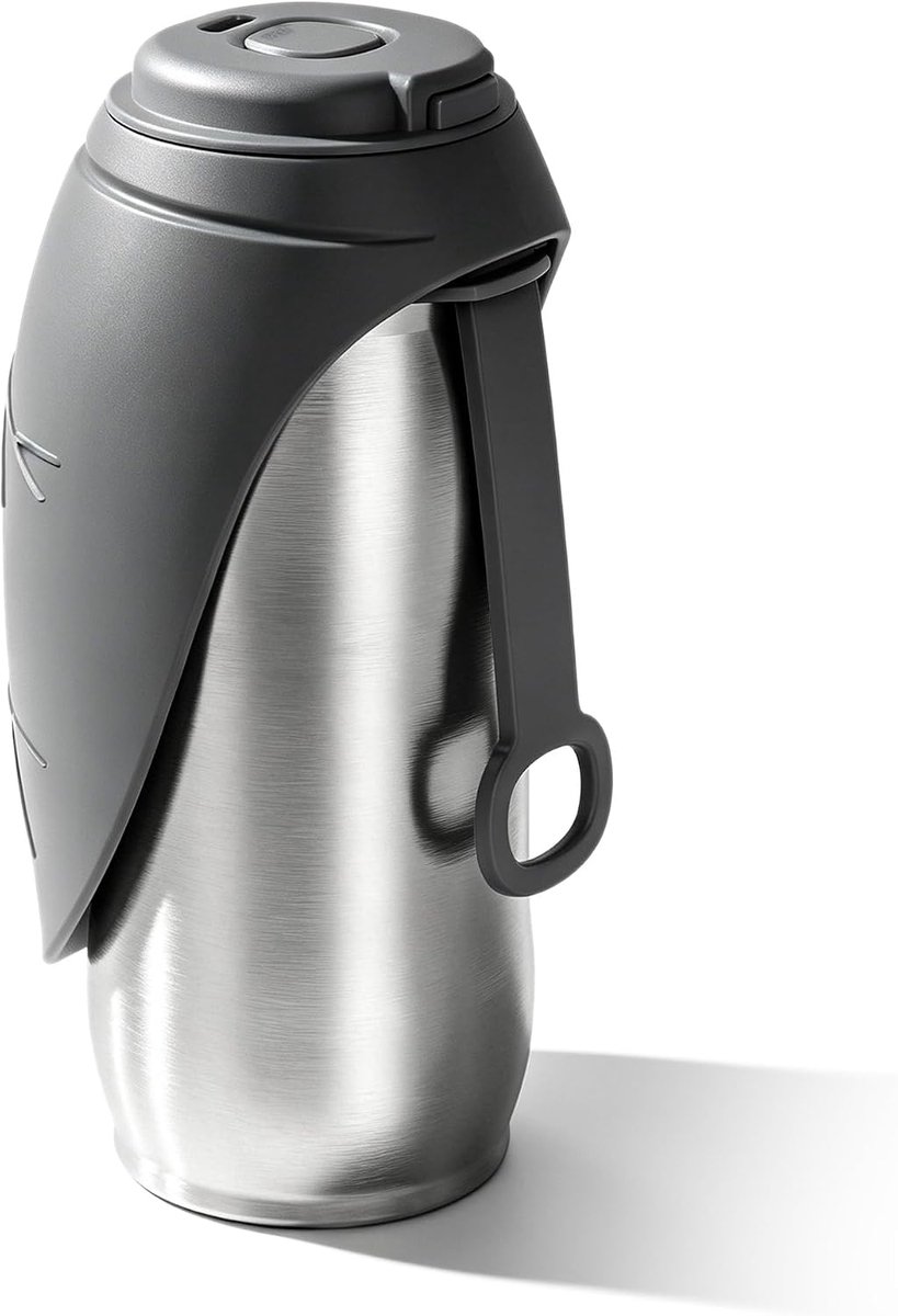 SnelShoppen - Dog Drinking Bottle 750 ml RVS Lekvrij en Lichtgewicht Draagbare Waterfles voor Honden - Ideaal voor Uitjes met Puppies, Middelgrote en