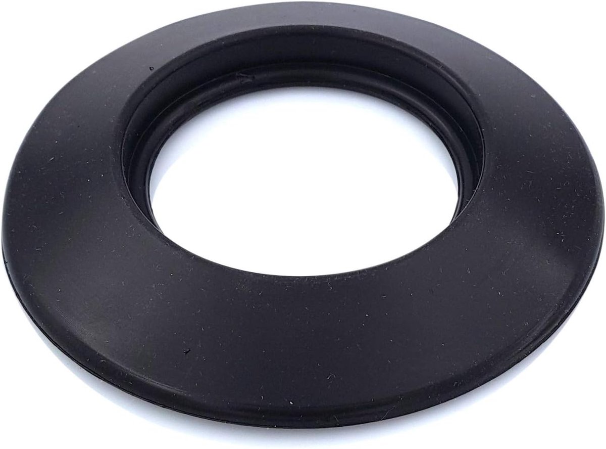 SnelShoppen - Zwarte silicone wandrosette 130 mm | Flexibele rosette voor het bedekken van verwarmingsbuizen, boilers, en ventilatiesystemen | Hoge te