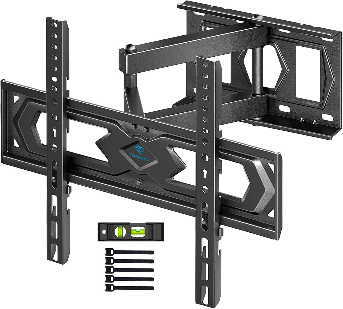 SnelShoppen - TV Wandbeugel voor 26-60 Inch TV's, Swivel Beugel tot 40 kg, VESA 400x400 mm, Inclusief Waterpas, Robuuste TV Steun voor Wandmontage