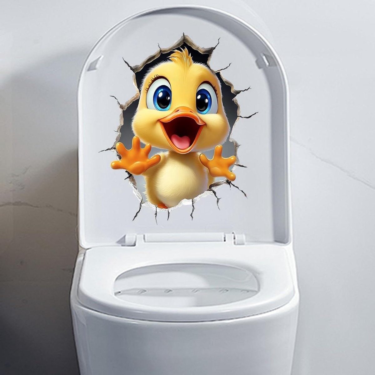 Toilet Sticker - Badkamer Decoratie - Ruimte Opvrolijken - Zelfklevend Vinyl - 24 x 28 cm