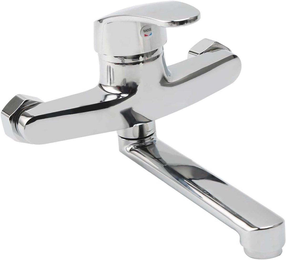SnelShoppen - Keukenkraan 360° Rotatable, 6.3 Inch Swivel Spout, Enkele Handgreep Wandmontage, Hoogwaardige Zinklegering, Duurzaam en Gebruiksvriendel