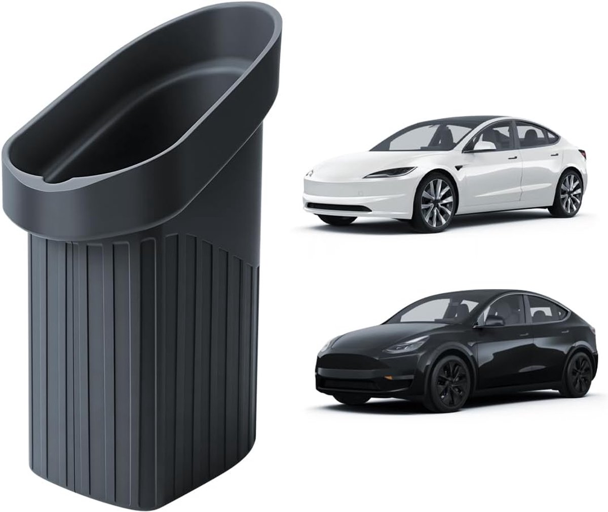 SnelShoppen - Siliconen Prullenbak voor Tesla Model Y & 3 - Perfecte Pasvorm voor Deurcompartiment - Handige Opbergbox - Juniper Highland Accessoires