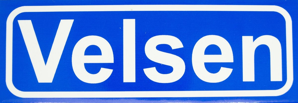 Souv© - koelkast magneet - plaatsnaam bord - kombord - souvenir - koelkastmagneetje - relatiegeschenk Velsen