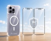 Étui iPhone 16 Pro Max MagSafe Transparent Anti-Choc – Pack Duo 2 Pièces Protecteur d'Écran 9H
