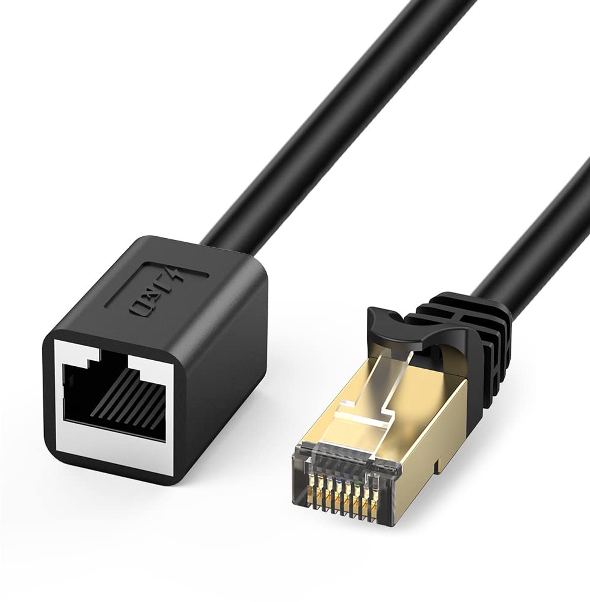 Thijox - Ethernet Verlengkabel Cat 6, 0,9m RJ45 Afgeschermd, Ondersteunt 1000 Mbit/s, Perfect voor Router, Streaming en Gaming
