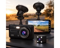 RaviSoll Dashcam Auto – Dual Dashcam Voor en Achter – Full HD Opname – 170° Groothoeklens – Parkeermodus – Nachtzicht – Eenvoudige Installatie