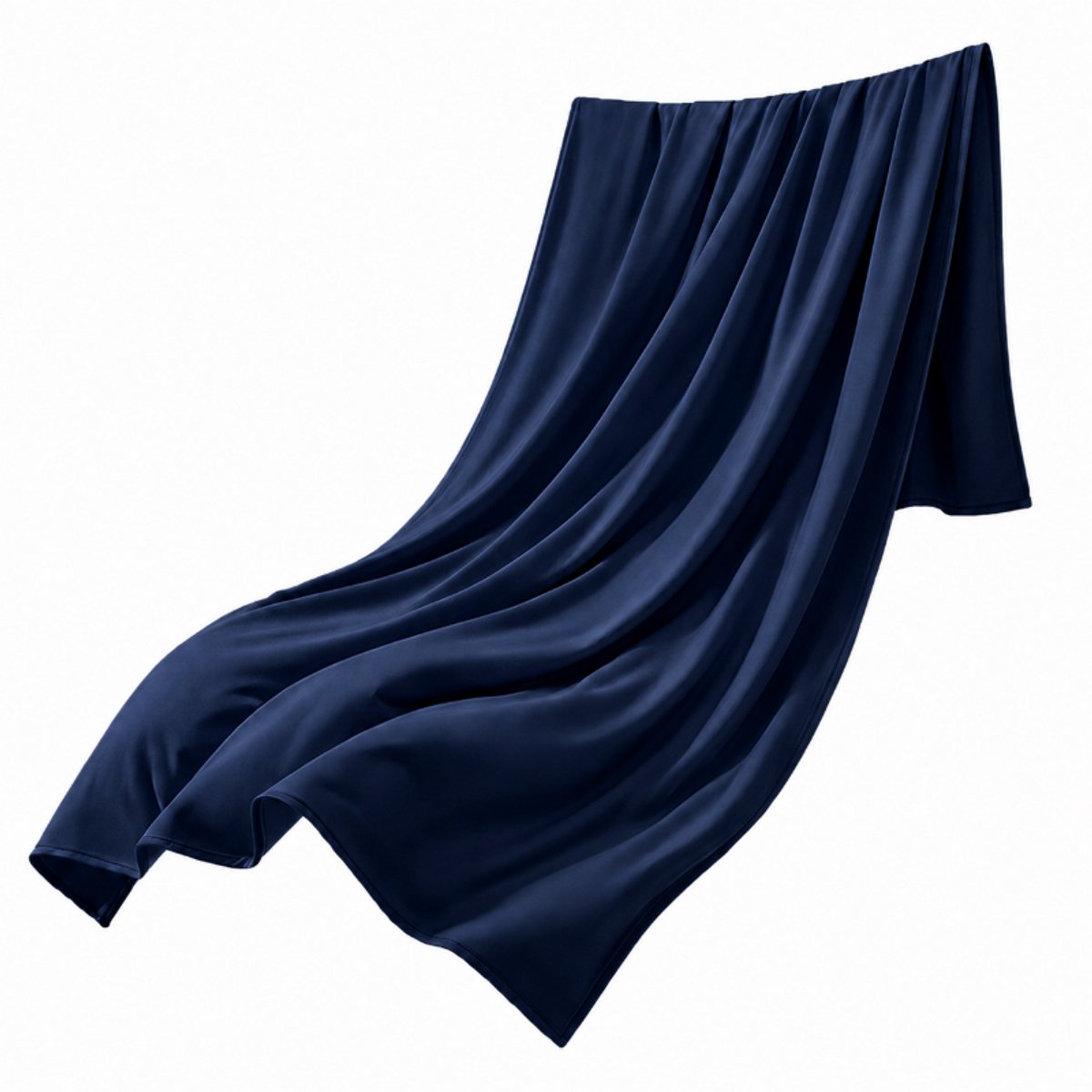 Koeldeken 100x150cm - Dubbelzijdige Zomerdeken - Verkoelende Slaapdeken voor Nachtzweten - Lichtgewicht & Ademend - Donkerblauw