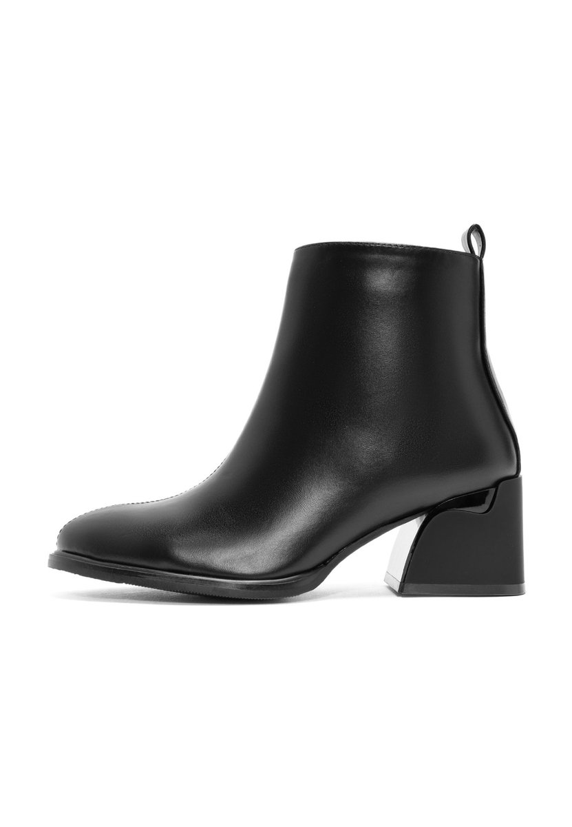 DERIMOD Heeled Ankle Boots Imitation Leather Heeled Ankle Boots