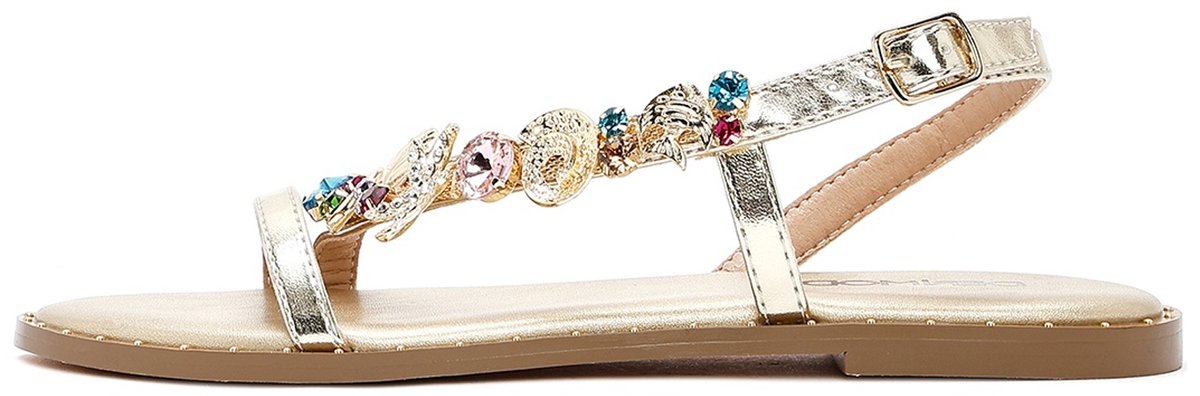 DERIMOD Sandalen Imitation Leren Sandalen With Rhinestone Details