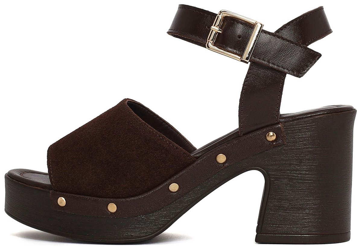 DERIMOD Sandalen Met Hoge Hak Suède High Heel Sandalen